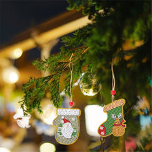 Load image into Gallery viewer, 5pcs/set Double Sided Christmas DIY Diamond Painting  Hanging Pendant Trees Decoration