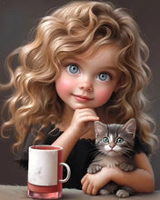 Load image into Gallery viewer, Cool Girl-Full Round Diamond Painting-30x40cm