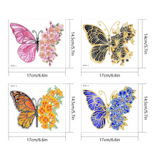 Load image into Gallery viewer, 4pcs Butterfly Diamond Painting Free Stickers