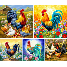 Load image into Gallery viewer, Rooster-Full Round Diamond Painting-30x30cm
