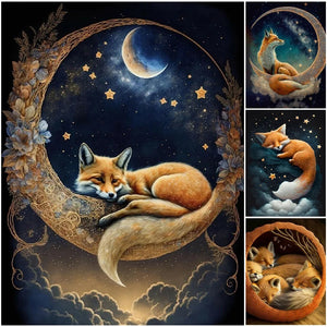 Fox-Full Round Diamond Painting-30x40cm