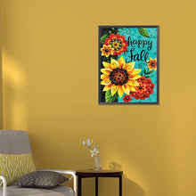 Load image into Gallery viewer, Sunflower Calligraphy And Painting-Full Round Diamond Painting-30x40cm
