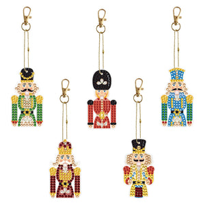 6/5Pcs/Set-Animal-Double Side Drill-Diamond Keychain