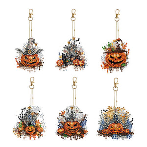 6/5Pcs/Set-Animal-Double Side Drill-Diamond Keychain