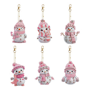 6/5Pcs/Set-Animal-Double Side Drill-Diamond Keychain