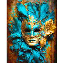 Load image into Gallery viewer, Masquerade Mask-Full Round Diamond Painting-40x50cm
