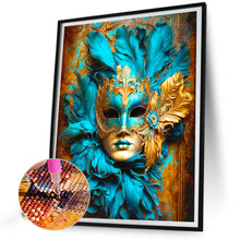 Load image into Gallery viewer, Masquerade Mask-Full Round Diamond Painting-40x50cm
