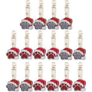 12/16Pcs/Set-Animal-Double Side Drill-Diamond Keychain