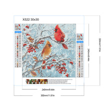 Load image into Gallery viewer, Red Linnet On The Branch-Full Round Diamond Painting-30x30cm
