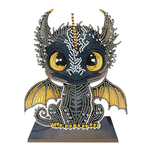 Owl-Single Side Drill-Wooden Diamond Desktop Ornament