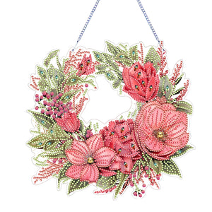 Flower Garland-Single Side Drill-Diamond Pendant