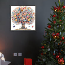 Load image into Gallery viewer, Butterfly Tree-Full Round Diamond Painting-40x40cm
