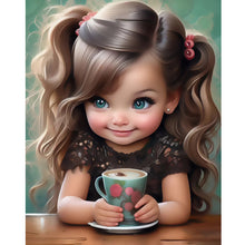 Load image into Gallery viewer, Sweet Cool Girl-Full Round Diamond Painting-40x50cm
