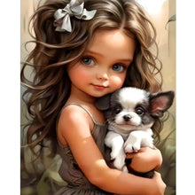 Load image into Gallery viewer, Sweet Cool Girl-Full Round Diamond Painting-40x50cm

