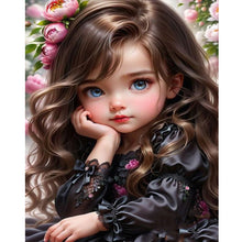 Load image into Gallery viewer, Sweet Cool Girl-Full Round Diamond Painting-40x50cm

