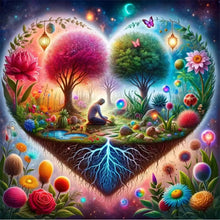 Load image into Gallery viewer, Heart Tree-Full Round Diamond Painting-30x30cm
