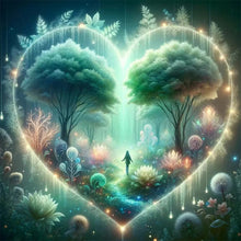 Load image into Gallery viewer, Heart Tree-Full Round Diamond Painting-30x30cm
