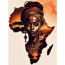 Load image into Gallery viewer, African American Girl-Full Round Diamond Painting-30x40cm
