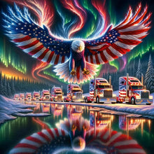 Load image into Gallery viewer, American Eagle-Full Round Diamond Painting-30x30cm
