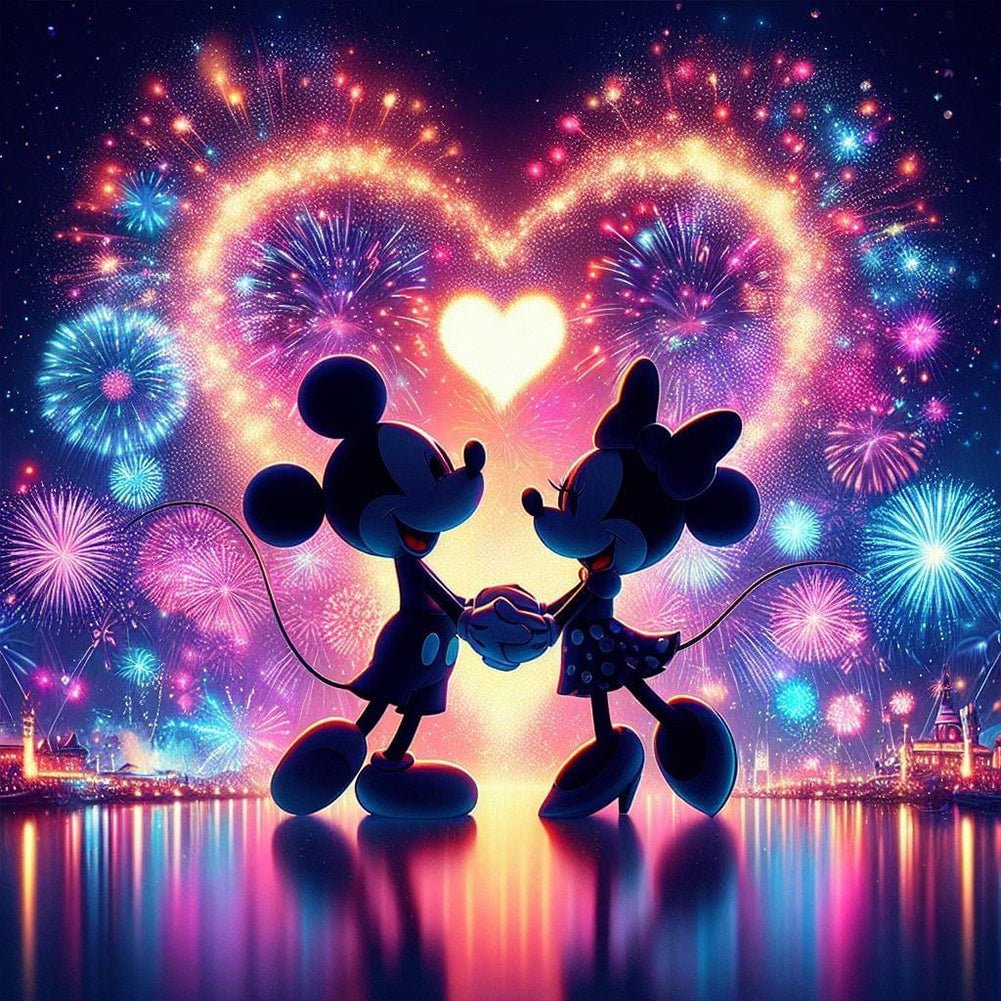 Mickey-Full Round Diamond Painting-30x30cm