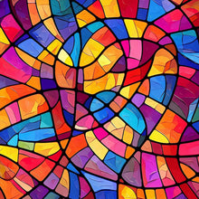 Load image into Gallery viewer, Abstract Color Blocks-Full Round Diamond Painting-30x30cm
