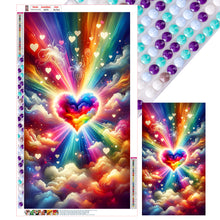 Load image into Gallery viewer, Fantasy Clouds Colorful Hearts-Full Round Diamond Painting-40x70cm-Large Size
