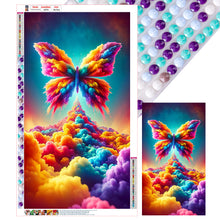Load image into Gallery viewer, Fantasy Clouds Colorful Hearts-Full Round Diamond Painting-40x70cm-Large Size

