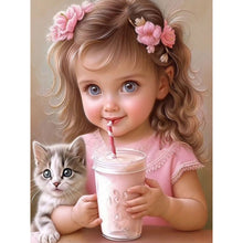 Load image into Gallery viewer, Girl-Full Round Diamond Painting-30x40cm
