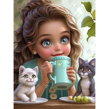 Load image into Gallery viewer, Girl-Full Round Diamond Painting-30x40cm
