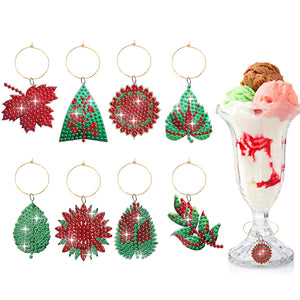 6/8Pcs/Set-Animal-Wine Glass Pendant-Diamond Pendant-JH-JBG017