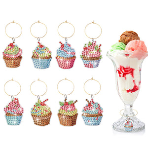 6/8Pcs/Set-Animal-Wine Glass Pendant-Diamond Pendant-JH-JBG017