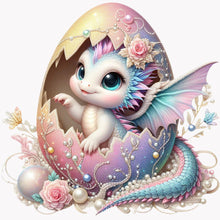 Load image into Gallery viewer, Jeweled Dinosaur Egg-Full Round Diamond Painting-30x30cm
