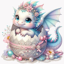 Load image into Gallery viewer, Jeweled Dinosaur Egg-Full Round Diamond Painting-30x30cm

