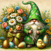 Load image into Gallery viewer, Easter Flower Gnome-Full Round Diamond Painting-30x30cm

