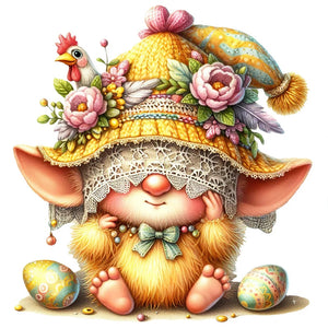 Easter Gnome-Full Round Diamond Painting-30x30cm