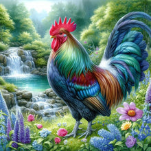 Load image into Gallery viewer, Outdoor Cock-Full Round Diamond Painting-30x30cm
