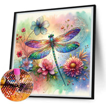 Load image into Gallery viewer, Dragonfly-Full Round Diamond Painting-30x30cm

