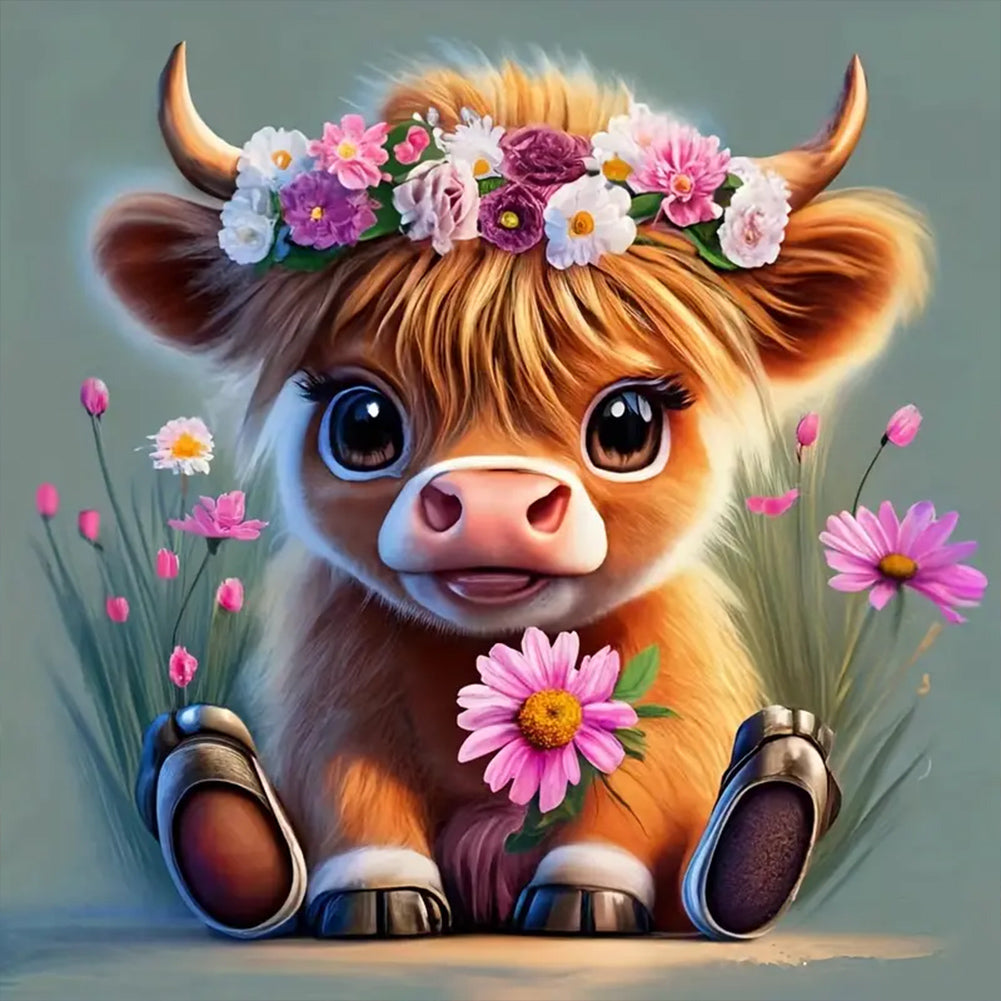 Yak-Full Round Diamond Painting-30x30cm