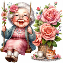 Load image into Gallery viewer, Old Lady-Full Round Diamond Painting-30x30cm
