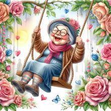 Load image into Gallery viewer, Old Lady-Full Round Diamond Painting-30x30cm
