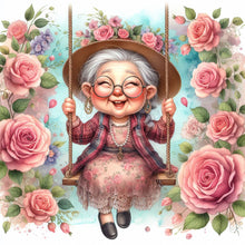 Load image into Gallery viewer, Old Lady-Full Round Diamond Painting-30x30cm
