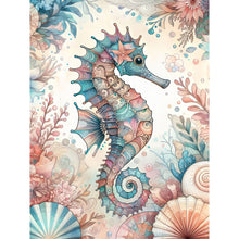 Load image into Gallery viewer, Flowers Seahorse-Full Round Diamond Painting-30x40cm
