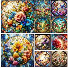 Load image into Gallery viewer, Flower-Full Round Diamond Painting-30x30cm
