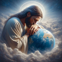 Load image into Gallery viewer, Earth And Jesus-Full Round Diamond Painting-30x30cm
