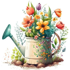 Flower-Full Round Diamond Painting-30x30cm