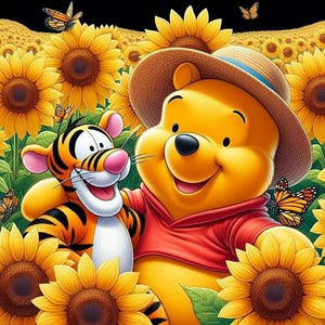 Winnie The Pooh-Full Round Diamond Painting-35x35cm