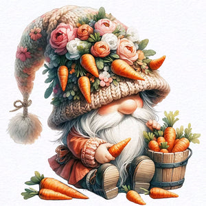 Fruit And Vegetable Gnome-Full Round Diamond Painting-30x30cm