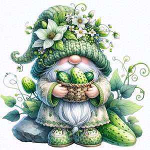 Fruit And Vegetable Gnome-Full Round Diamond Painting-30x30cm