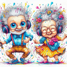 Load image into Gallery viewer, Old Couple-Full Round Diamond Painting-30x30cm
