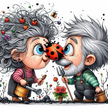 Load image into Gallery viewer, Old Couple-Full Round Diamond Painting-30x30cm
